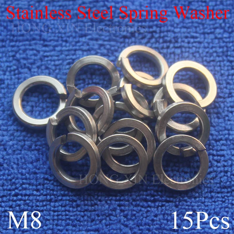 Шайба пружинная из нержавеющей стали M8 304 15 шт.|plain washer|spring washerlock washer |