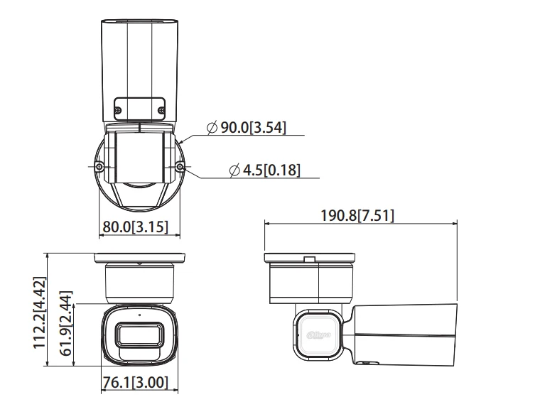 Инфракрасная сетевая камера Dahua 2 мегапиксельная PTZ Starlight 1/2 8 CMOS H.265 WDR IVS IR 20 м