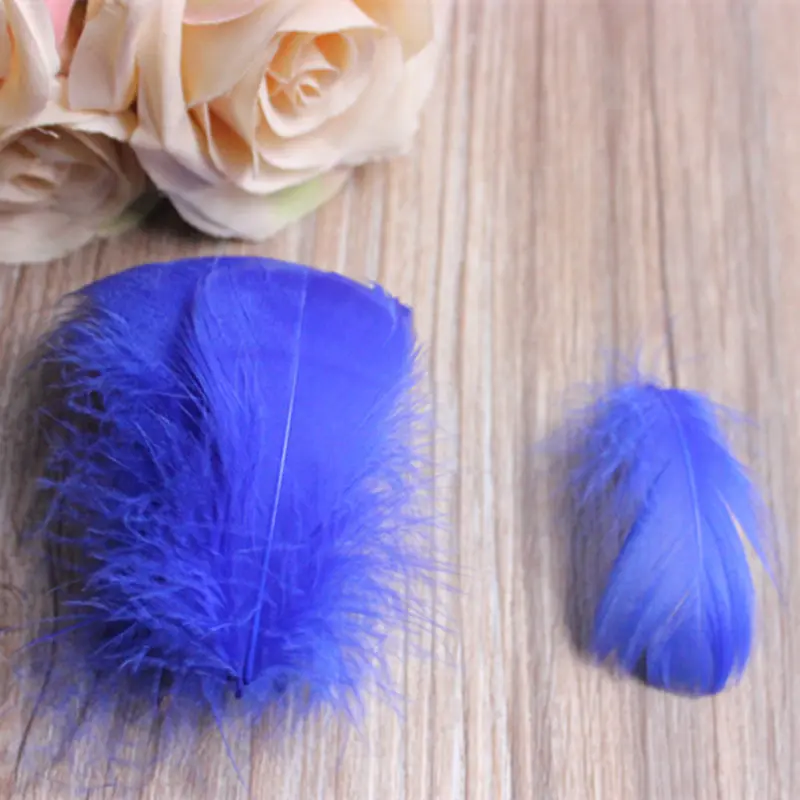 Оптовая продажа Бесплатная доставка 100 шт./синий цвет 4-8 см гусиное перо шапка