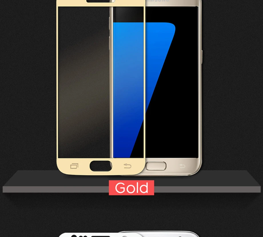 Закаленное стекло с полным покрытием для samsung Galaxy S6 S7 A3 A5 A7 J5 J7 A50 Защитная пленка для экрана