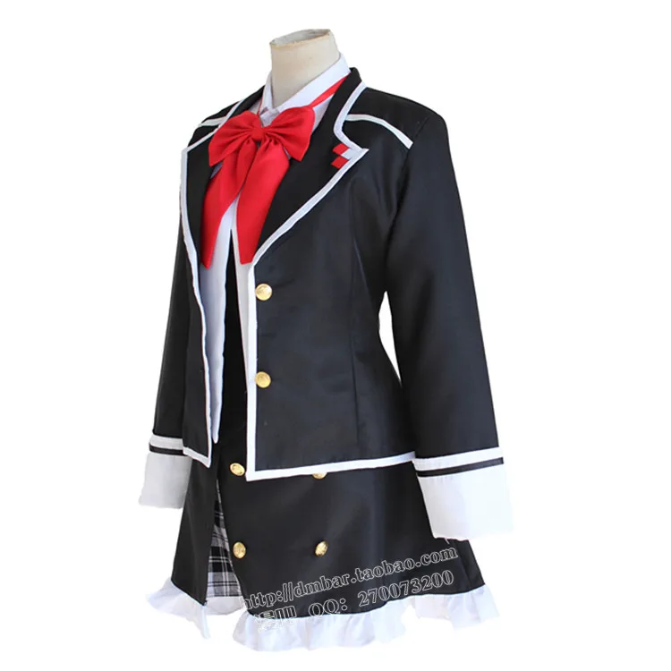 Diabolik Lovers Komori Yui Cosplay Costume School Uniforms Halloween Party Dress((Blazer &amp Vest Skirt Bow) 11 |