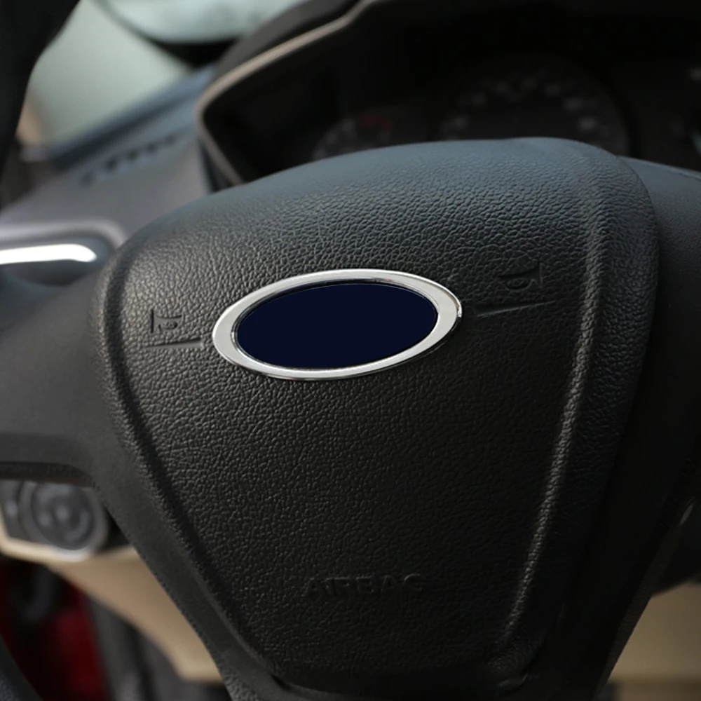 Автомобильный руль ABS Хромированная накладка с логотипом кольцо для Ford Focus 2 3 MK2 MK3