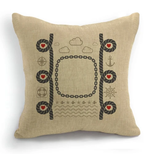 Ретро Средиземноморский Стиль Чехлы для подушек Лен Пледы Наволочки 45x45 см