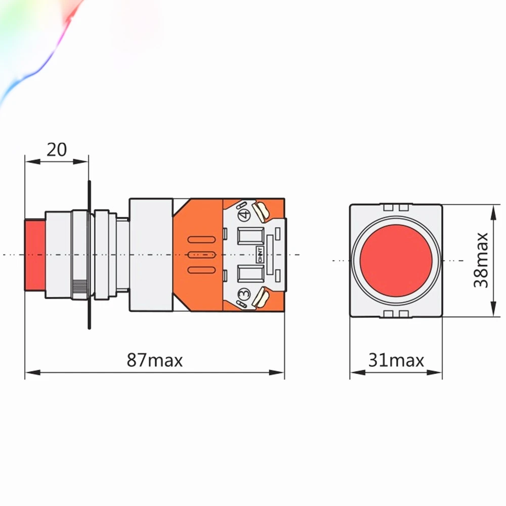 16 мм AC250V 3A DC30V 5A нить Панель крепление SPDT мгновенного кнопочный переключатель LA16