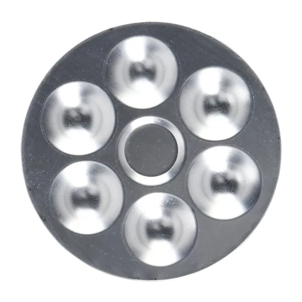 Round with 6 cells ELECOOL, 3 размера, палитра из алюминия, макияж, лак для ногтей, смешивающая пластина, основа, тени для век, смешивающая палитра - Цвет: Round with 6 cells