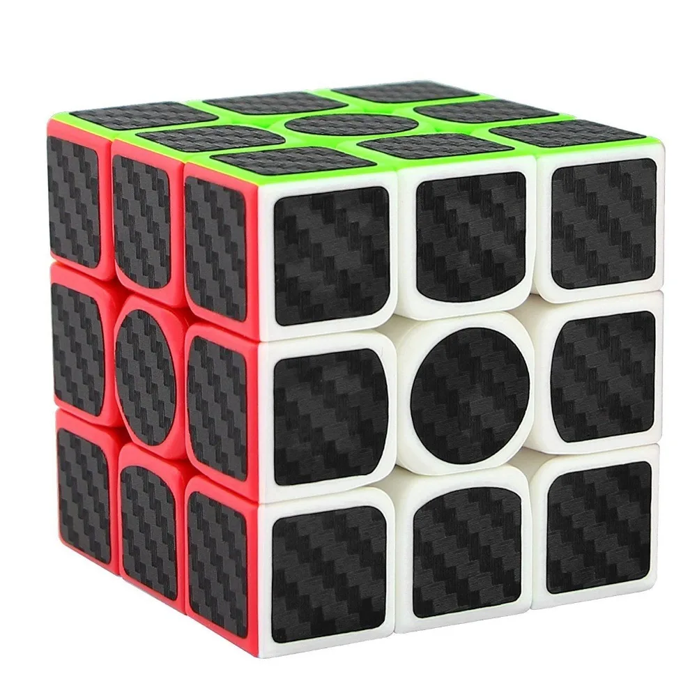 3x3x3 скоростной магический куб наклейка из углеродного волокна гладкая
