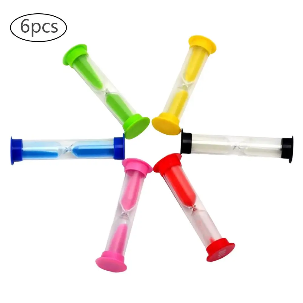 6 шт. цветные Песочные часы Таймер-часы песочные для детей лучший подарок | Дом и