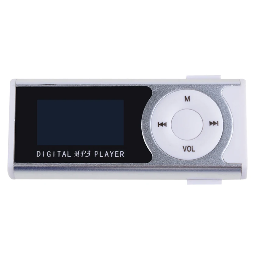 Мини mp3 плеер с клипсой слот для Mp3 TF карты со светодиодным фонариком + наушники