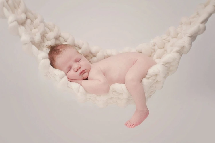 Белый Горячая сырая кроше ребенок белый гамак реквизиты для фотосъемки вязаный детский костюм для новорожденного фон для фотографирования малышей fotografia аксессуары - Цвет: Белый