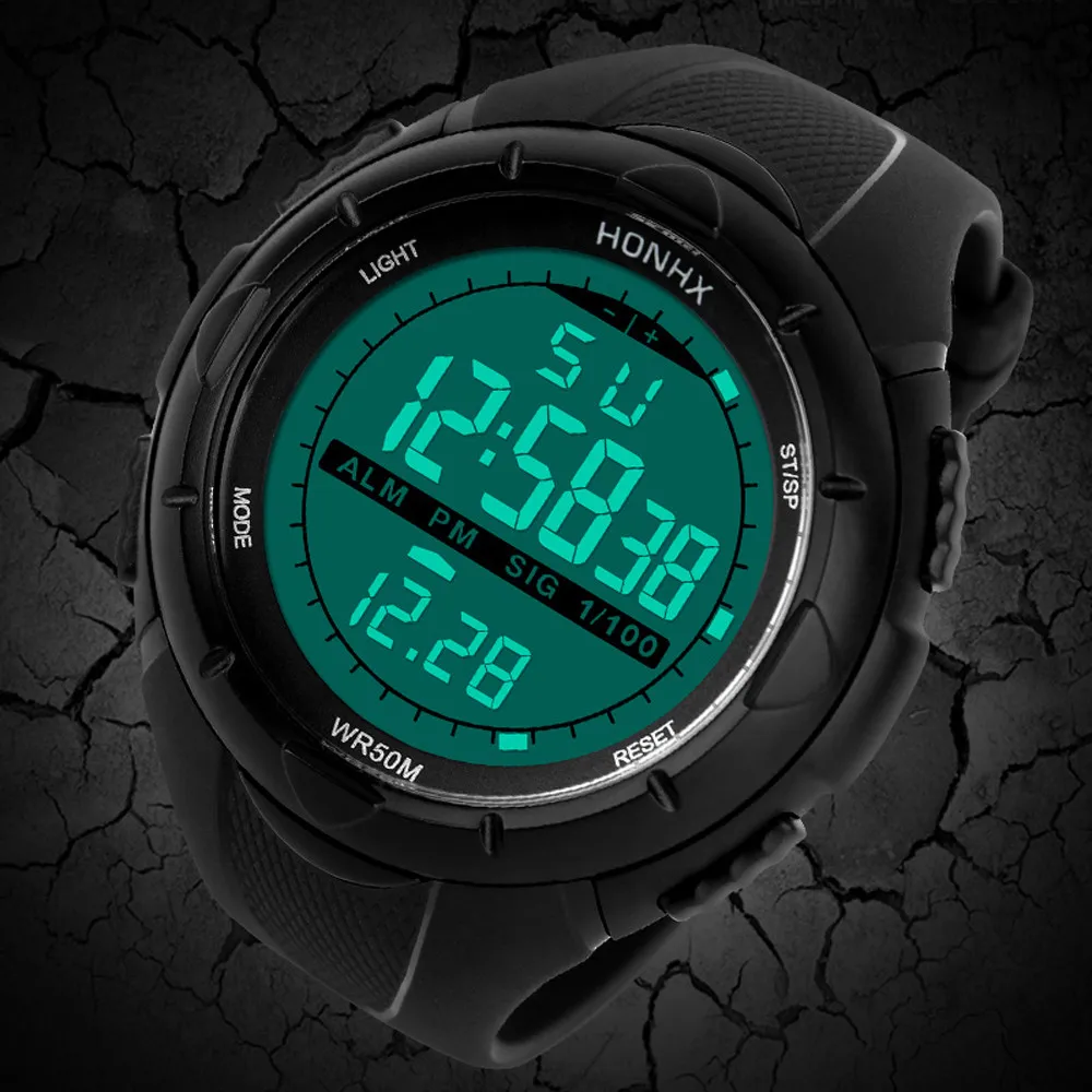 Светодиодный электронный наручные часы военные мужские спортивные часы мужские и женские уличные цифровые часы Relogio Masculino цифровые часы