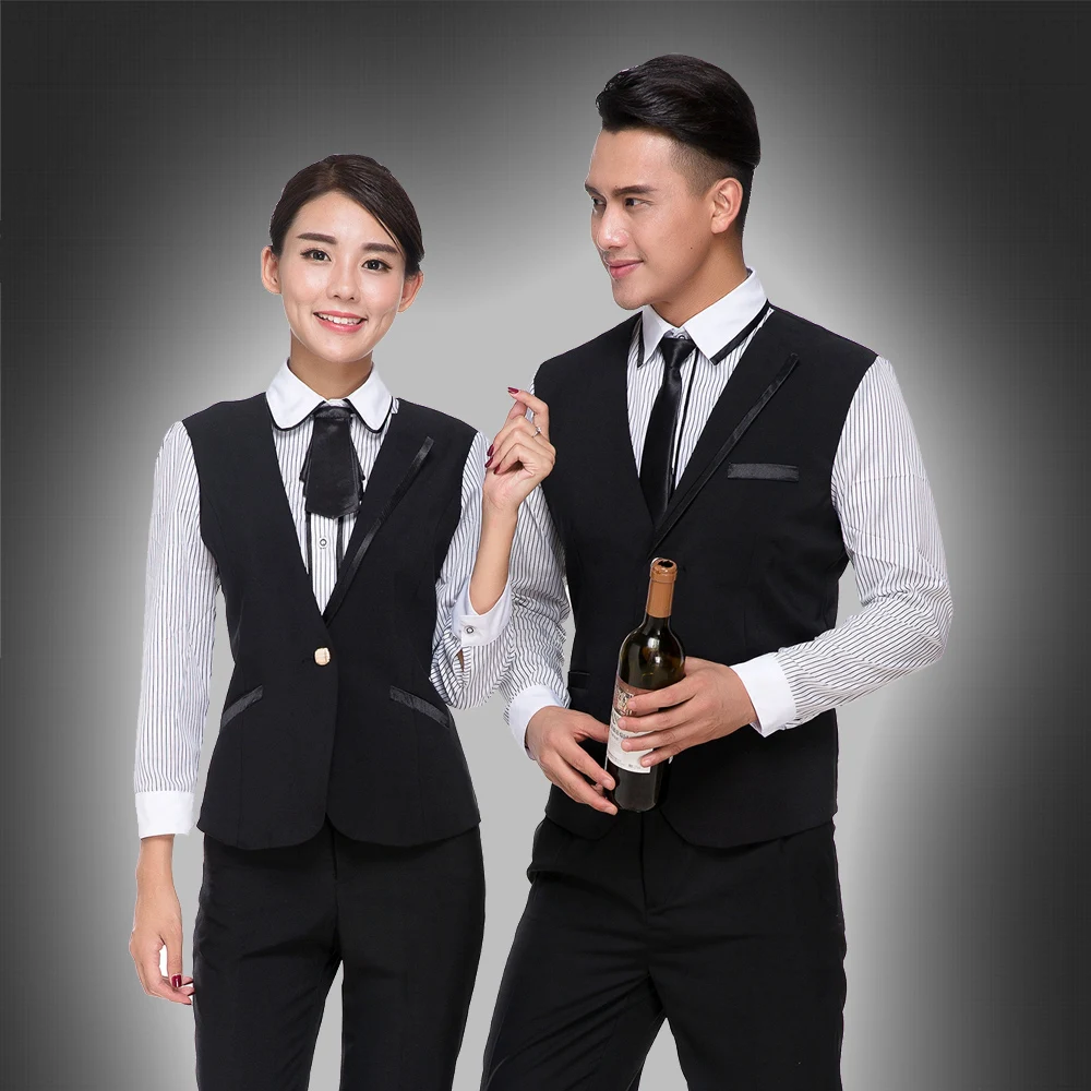 Hotel Uniform Coffee store Food Service Top Long Sleeve Catering Waistcoat | Тематическая одежда и униформа