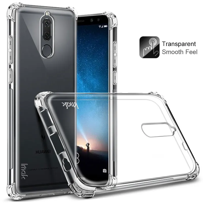 IMAK Защитный противоударный чехол с "воздушной подушкой" для huawei mate 10 Lite Pro прозрачный мягкий ТПУ чехол-накладка для Honor 8X Note 10 V20 P Smart Z