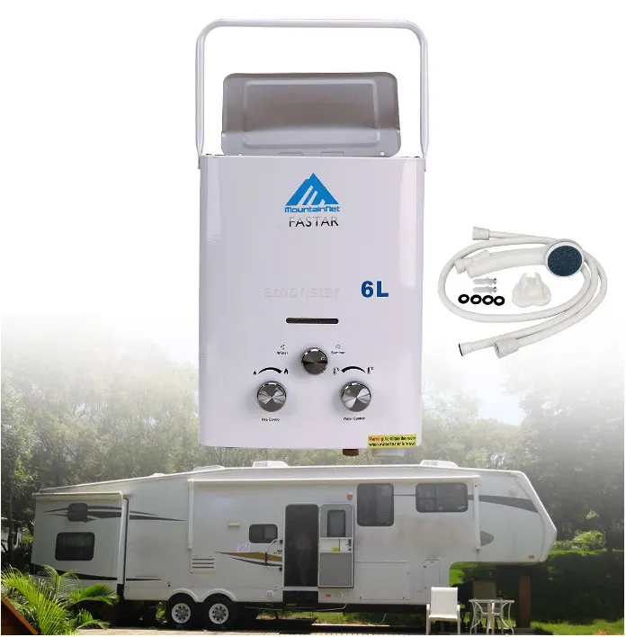 2020 hot sales LPG 6L Portable Tankless Camping Propane RV 12-Volt Hot Water Heater 1.6 Gpm CE approved
