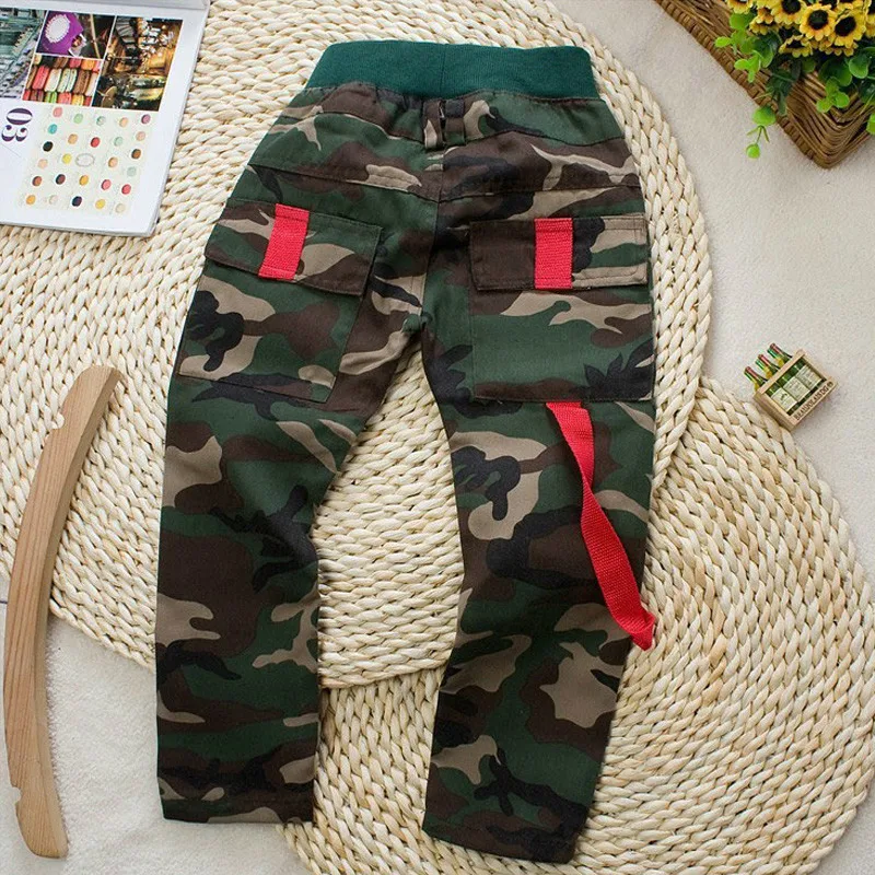 2018 новые осенние джинсы для мальчиков подростков камуфляжные маленьких штаны