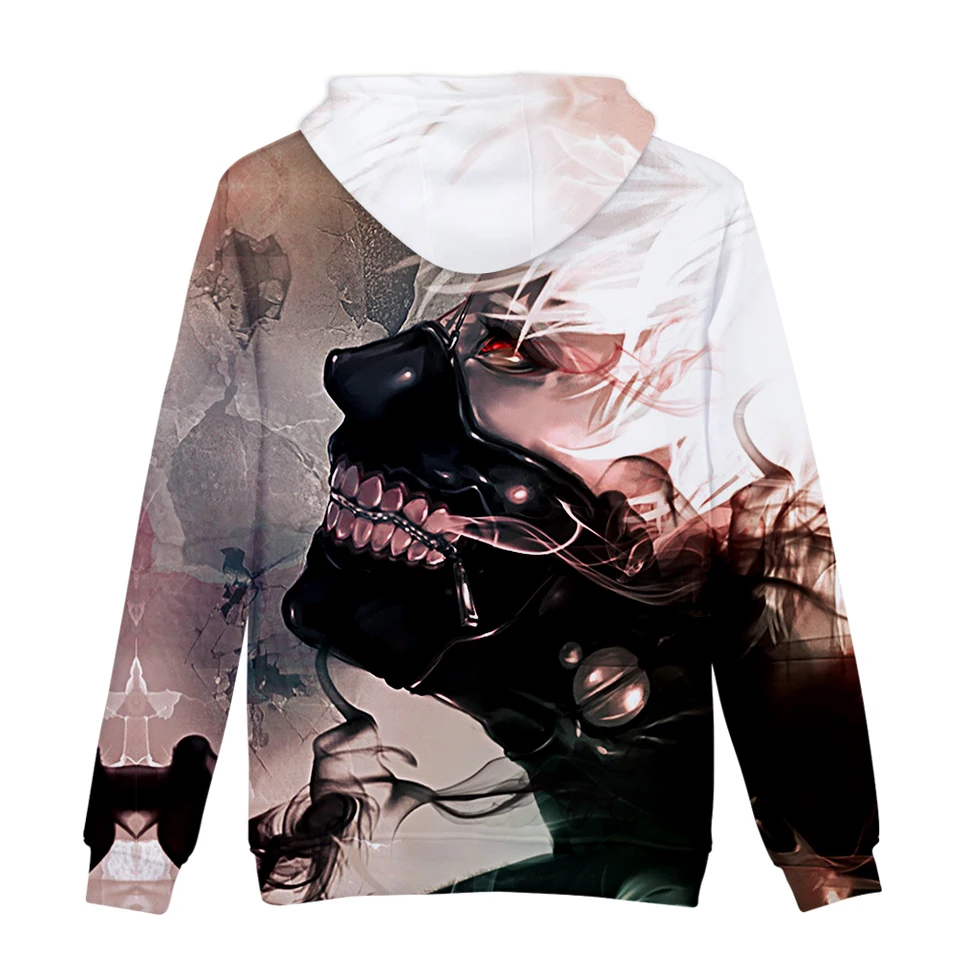 New Hoodies 3D Print Tokyo Ghoul Sweatshirt Long Sleeve Harajuku Men/women Clothes Tops Kpop Hip Hop | Мужская одежда
