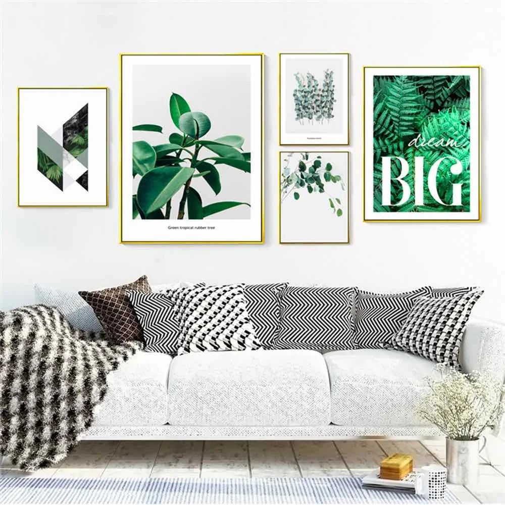 HAOCHU тропические растения Алмазная Картина на холсте для гостиной домашний Декор