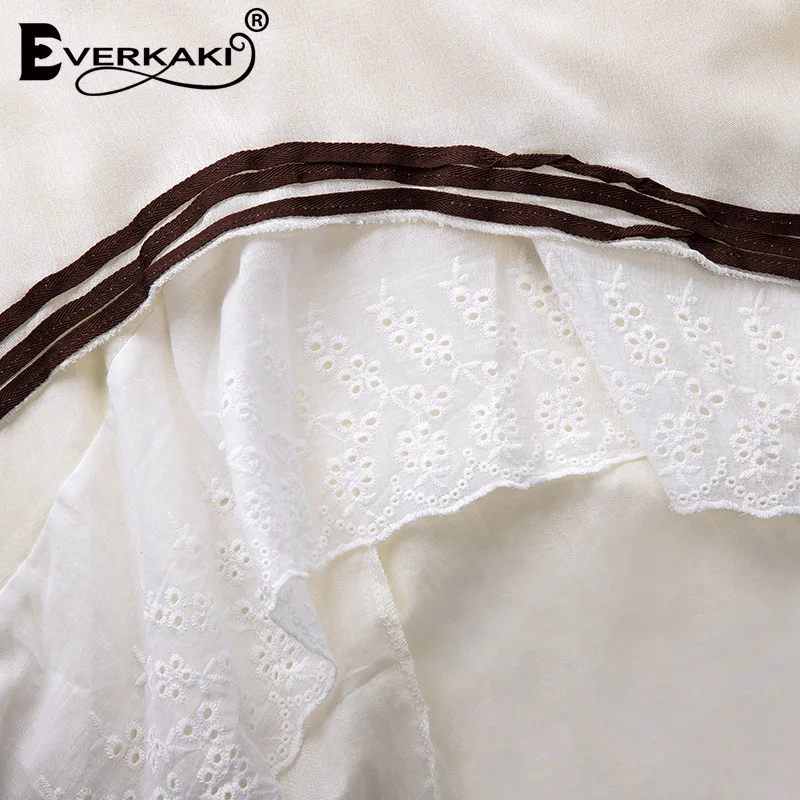 Женская богемная юбка Everkaki летняя хлопковая пляжная со шнуровкой длинные юбки
