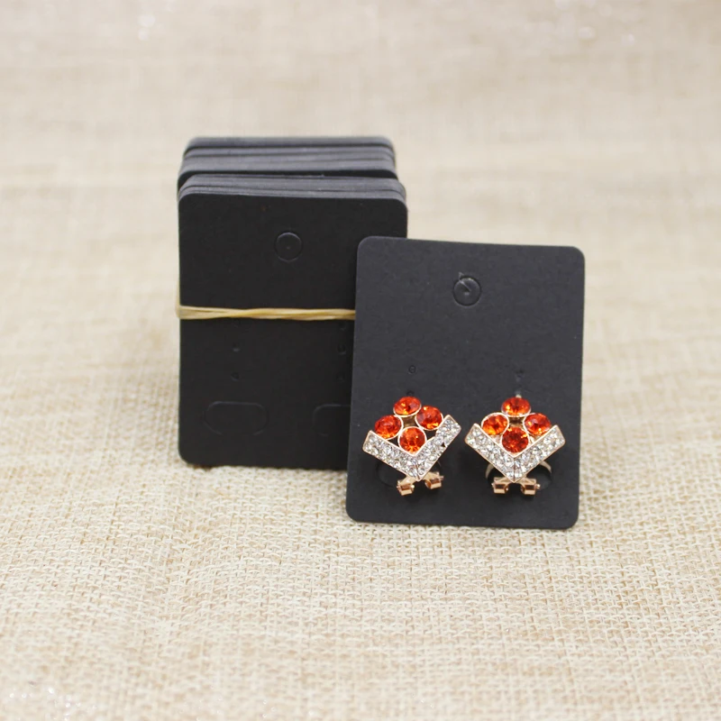 5*4 см пустая бумажная коготь Стад упаковка для серег карта черный/крафт/белая