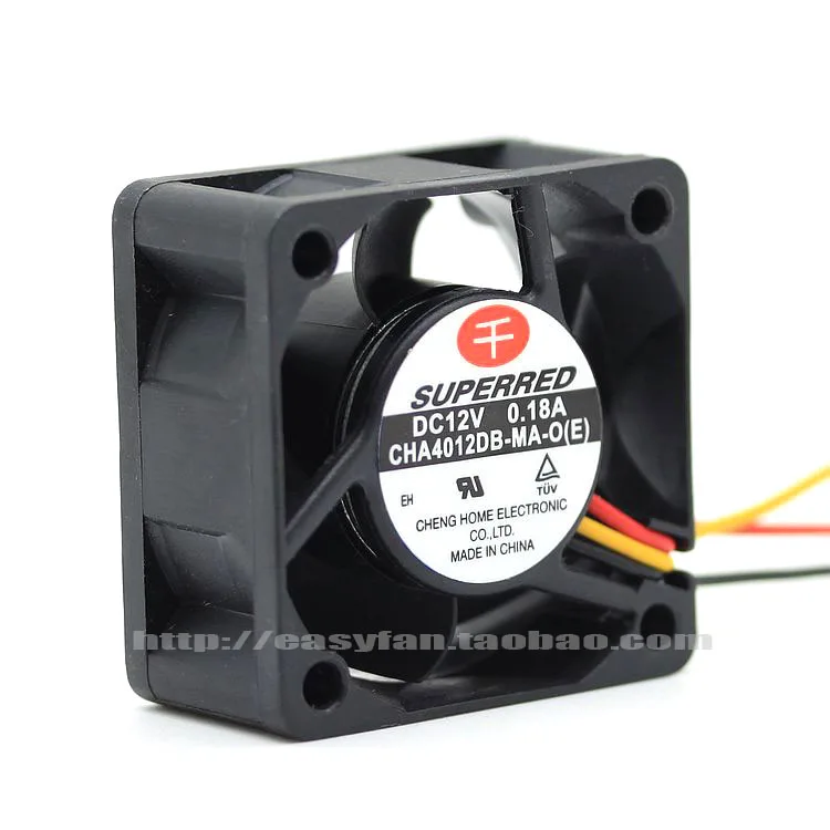 Новый суперкрасный CHA4012DB-MA-O(E) 4020, двойной шарикоподшипник, 4 см, большой объем воздуха, охлаждающий вентилятор