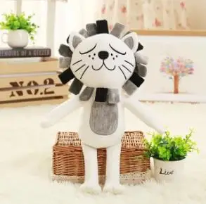 Lion Новинка 40 см Kawaii Лев и Кот плюшевые игрушки мягкие животные пушистые кошки куклы мягкие детские игрушки подарки для детей рождественские подарки - Цвет: Lion