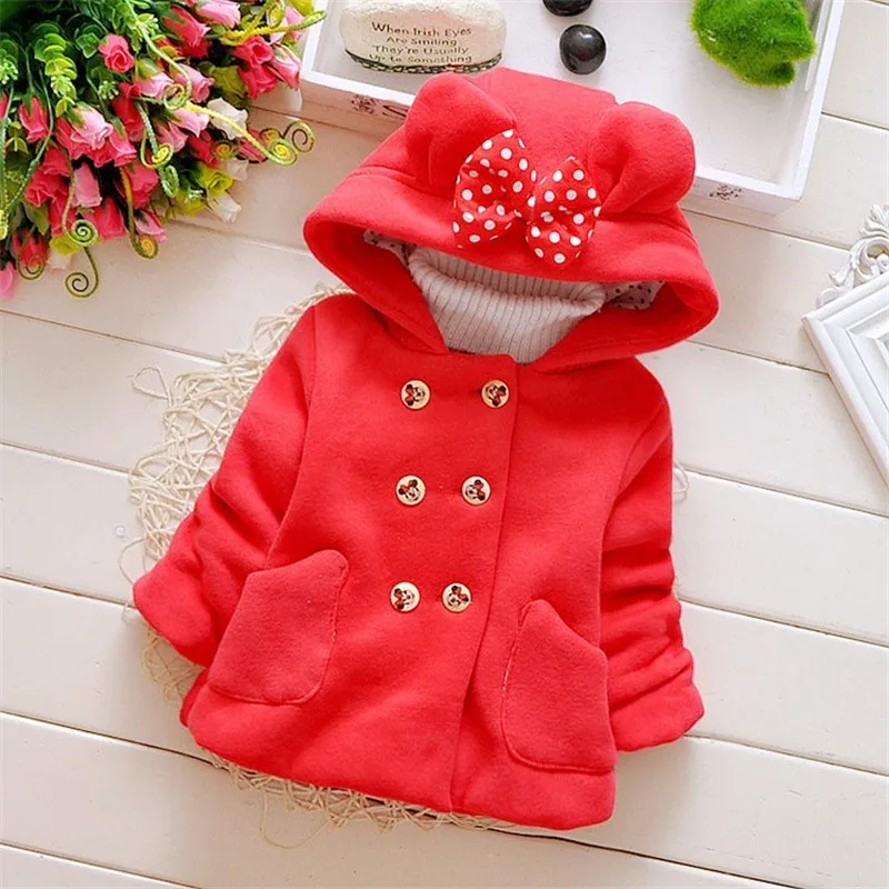BibiCola Baby Coat Girls Jacket Kids Windproof Coats Spring Autumn Hooded Warm Thick Children Outerwear Toddler Snow wear | Детская