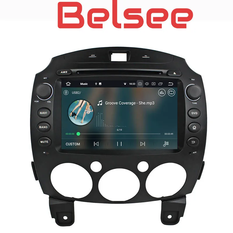 Belsee для Mazda 2 2007-2012 Стерео Android 8 0 радио 4 ГБ Core gps головное устройство Авторадио