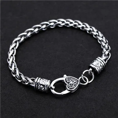 Silver Mcllroy модный шарм, мужской браслет из нержавеющей стали кубинские звенья цепи браслеты для мужчин и женщин ювелирные подарки erkek bileklik - Окраска металла: Silver
