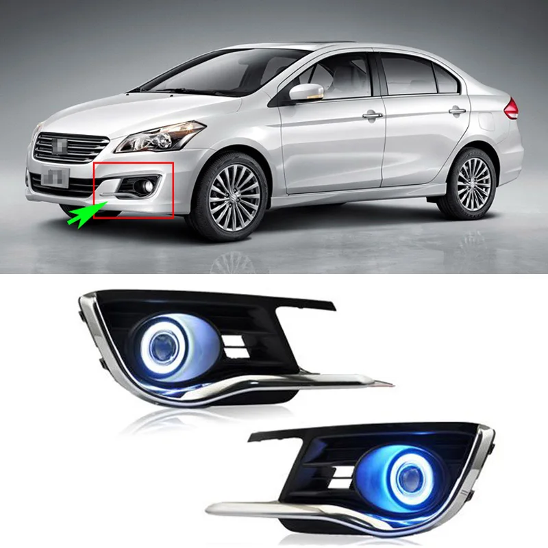 

Superb LED Bulbs COB Fog Lights Source Angel Eye Bumper Cover Fit For Suzuki Alivio 2015