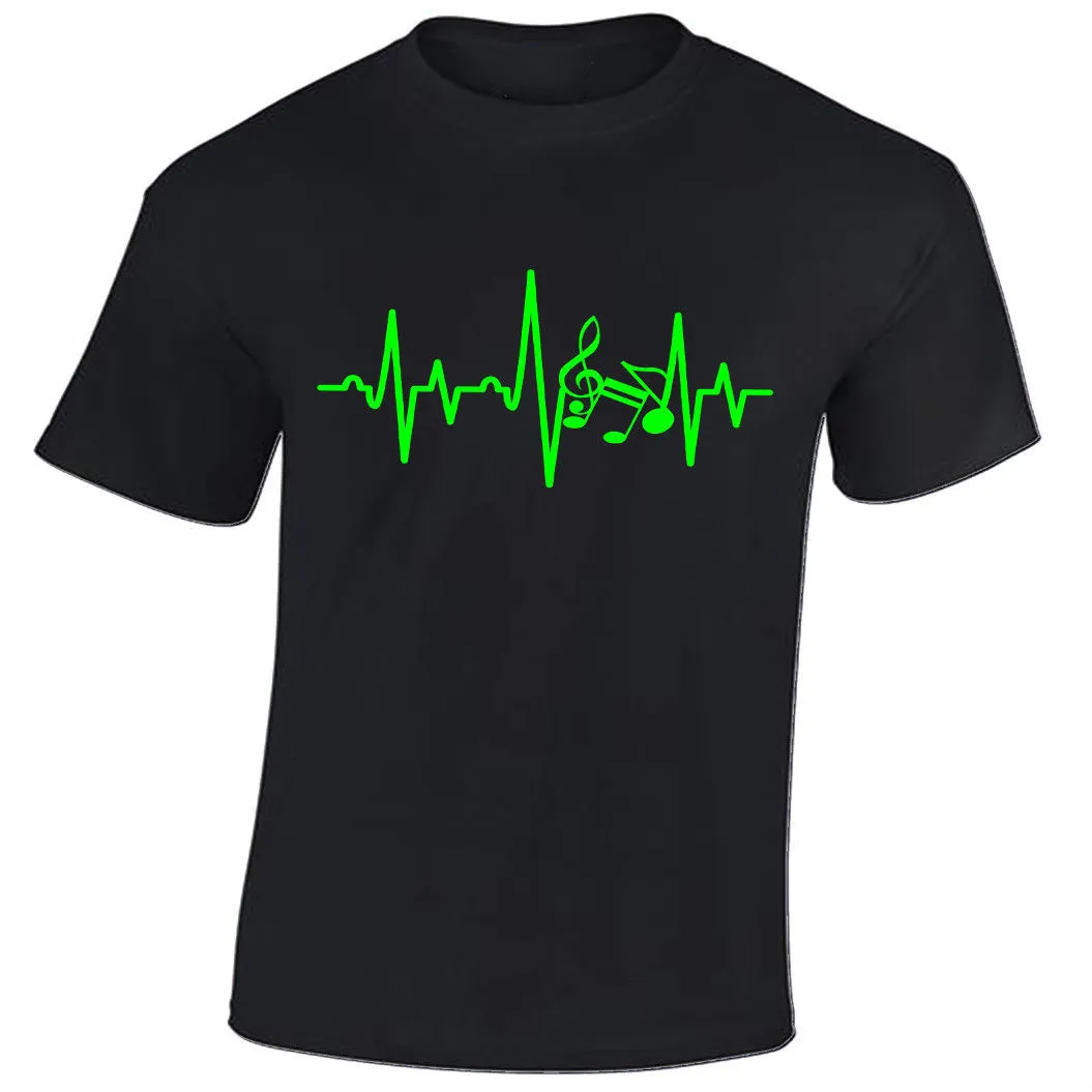 Мужская футболка с музыкальным проигрывателем EKG ECG музыкальный барабанщик FENDER