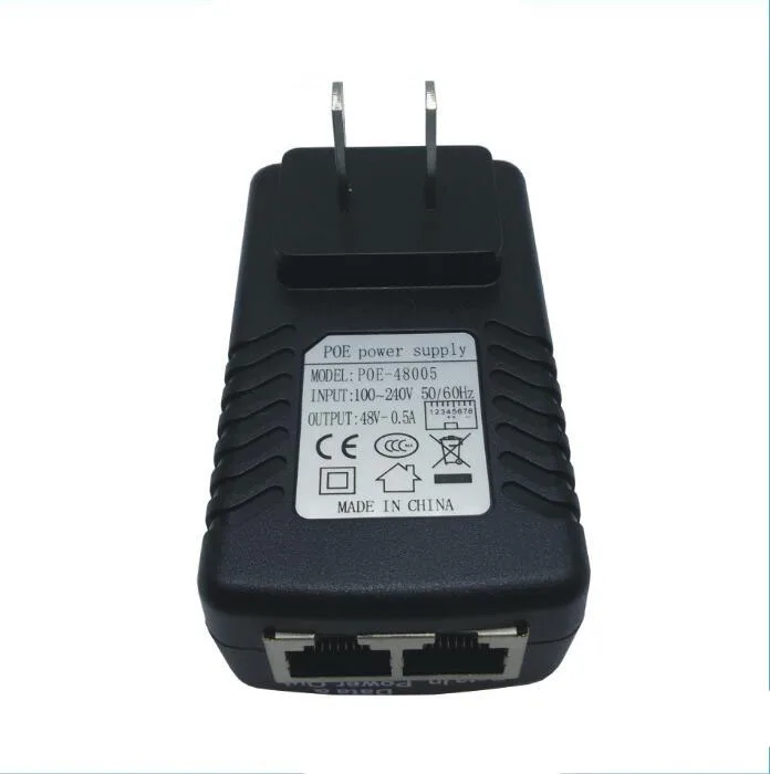 POE 48 В 0.5a poe инжектор ЕС США дюбеля Ethernet-адаптер для IP Камера Мощность Over Ethernet