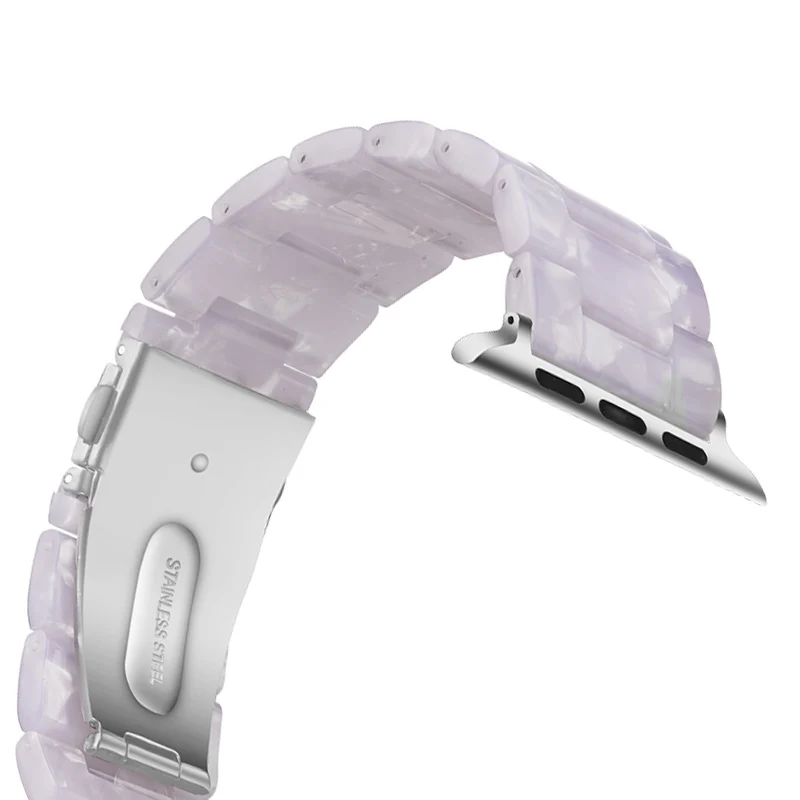 Ремешок сменный для Apple Watch 38 мм 42 белый звеньевой браслет смарт часов серии i 1 2 3