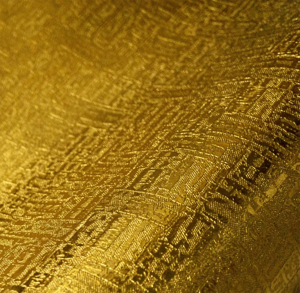 

Golden Embossed Wallpaper Roll 10m Decor