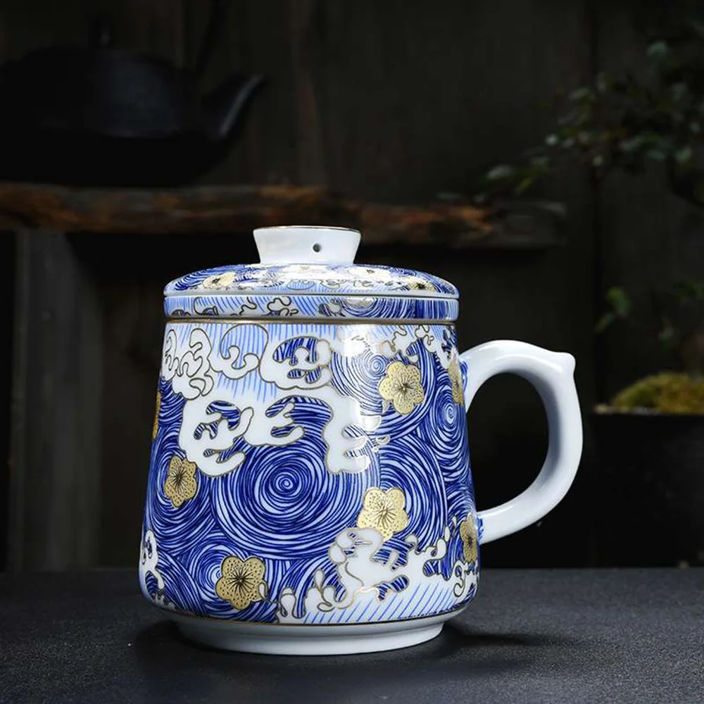 330 мл &quotЗвездная ночь&quot Цвет чашки покрытые эмалью Керамика ручной работы Чай