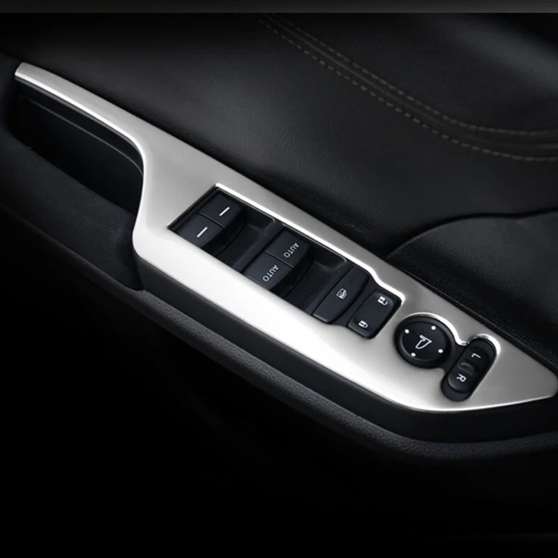 

For Honda Insight 2018 2019 Stainless steel Door Window glass Lift Control Switch Panel Cover Trim LHD car Accessories 4pcs
