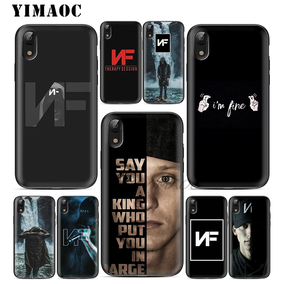 YIMAOC NF рэпер певец поп Мягкий ТПУ Черный силиконовый чехол для iPhone X или 10 8 7 6 6S Plus 5