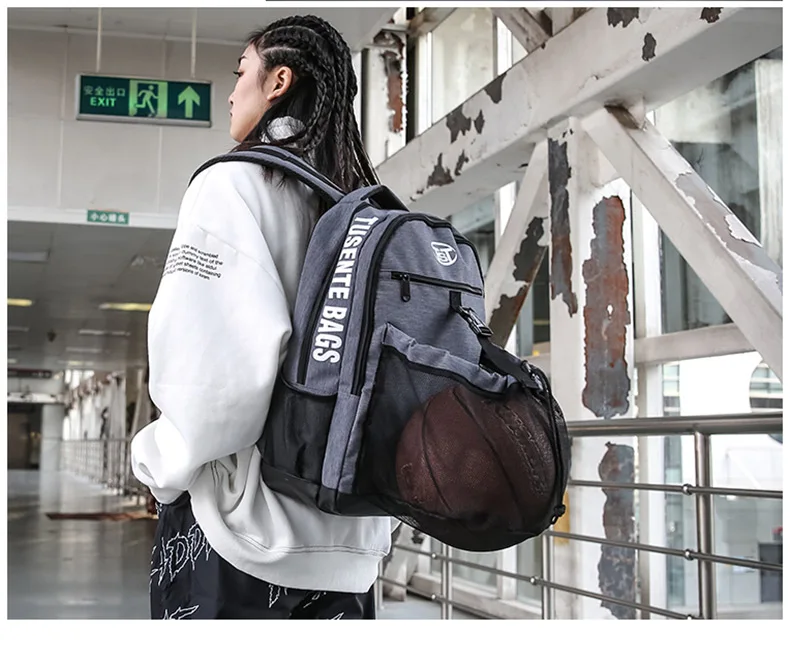 Men's Gym Bags Basketball Backpack School Bags For Teenager Boys Backpacks Large Women Laptop Bag Football Net Bag XA172ZC