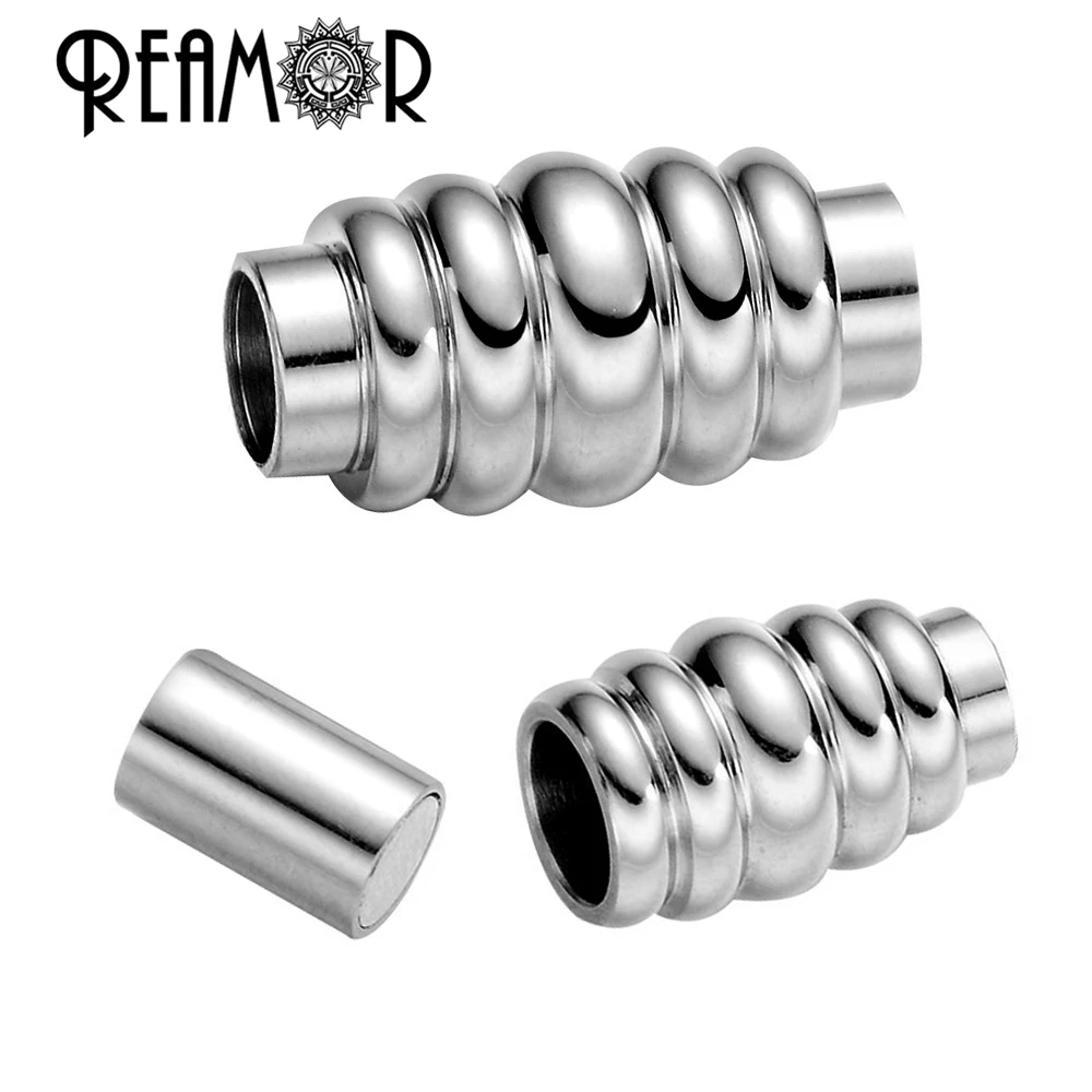 Спиральная Магнитная застежка REAMOR из нержавеющей стали 316 4 мм|magnetic clasp jewelry|diy