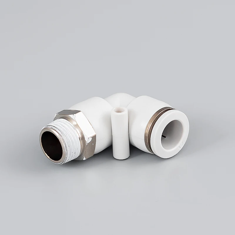 

FUMAO 2pcs Pneumatic L Type Union elbow fitting Plastic Pipe Connector hydraulic hose fittings