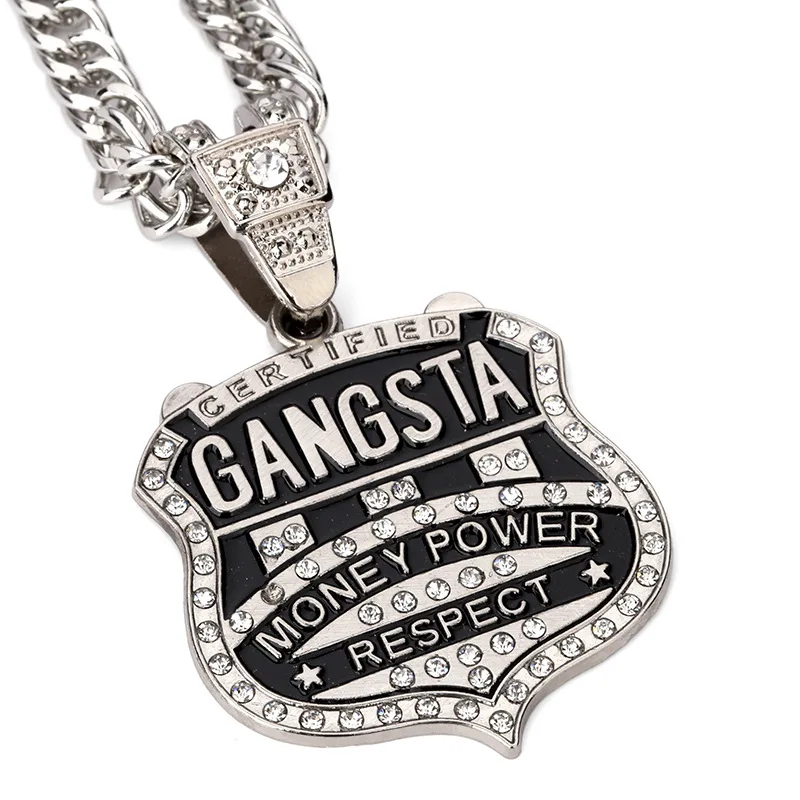 90 см золотые гангста горного хрусталя ожерелья для мужчин и женщин хип-хоп