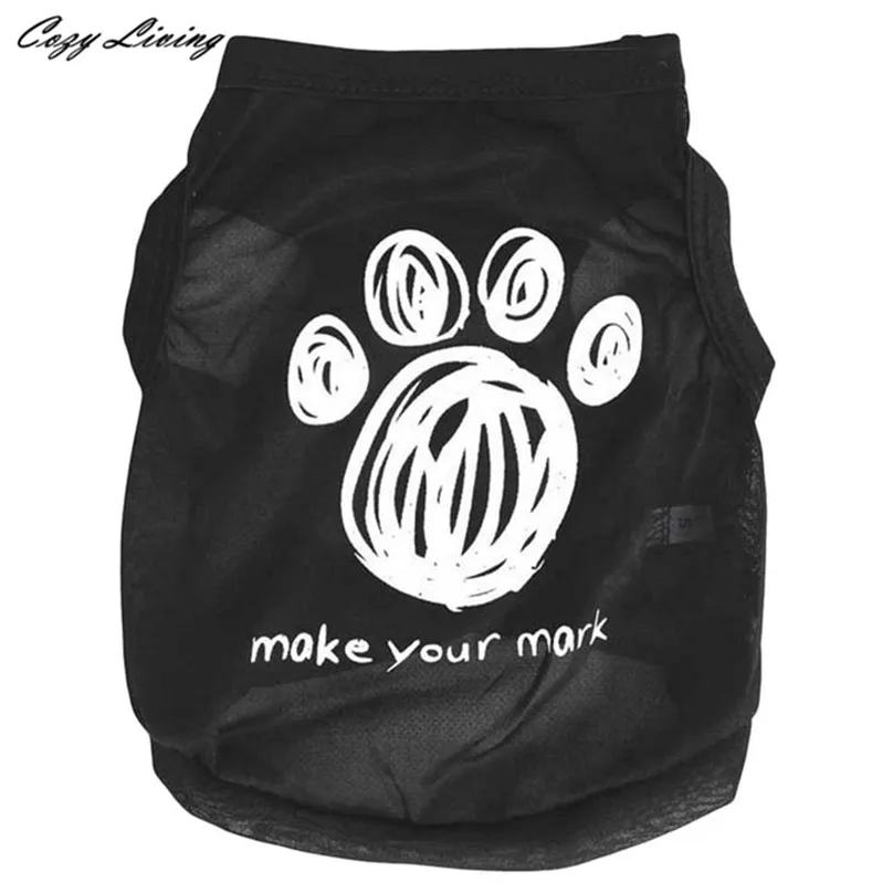 Летняя Одежда для питомцев ездовой жилет без рукавов футболки с изображением