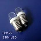 Высокое качество 12В E10 светодиодный индикатор, E10 светодиодная лампа, E10 светодиодная сигнальная лампа, Бесплатная доставка 50 шт.лот
