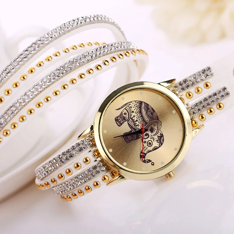 2018 модный браслет со слоном женские часы женское платье классическое ювелирное