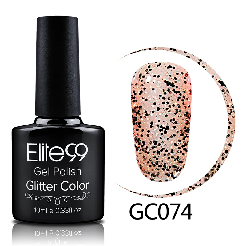 Elite99 10mlBling Блестящий Гель-лак для ногтей легкий замачиваемый Алмазный Гель-лак для ногтей отверждение Светодиодная лампа машина длительный лак для ногтей - Цвет: R-GC074