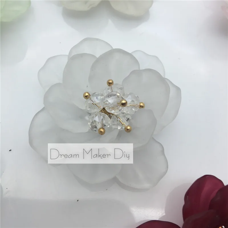 Цветы из смолы с плоской задней стороной 6 шт./лот около 40 мм|rhinestone flower brooch|rhinestone