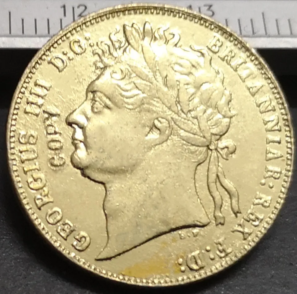 Коллекция 1823 года Великобритания 1 Королевский Георг IIII .9999 копировальная монета