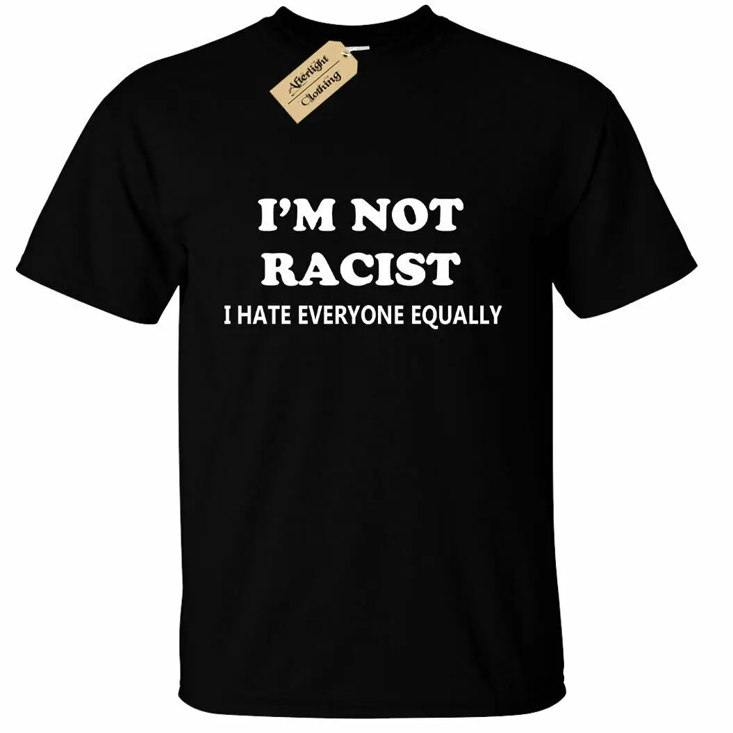 Я не RACIST я люблю всех менее смешной мужской футболки Новый Тройник|Мужские