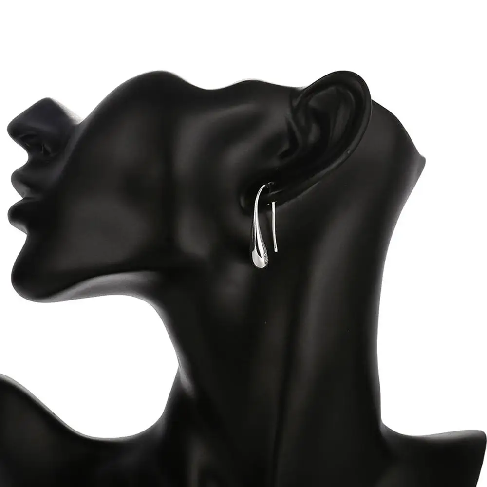 Neoglory Посеребренная медь очарование серьги падение подлинное металлическое