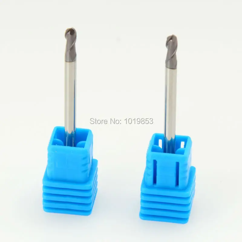 

5pcs SLONS S200-R1.5x3x50L HRC50 3mm shank diameter BALL NOSE tungsten carbide end mill milling cutter for steel or cast iron