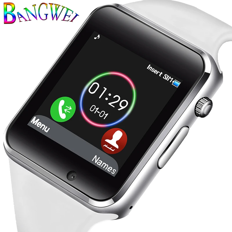 BANGWEI мужские часы Bluetooth Смарт спортивные Шагомер с сим камерой Smartwatch для Android