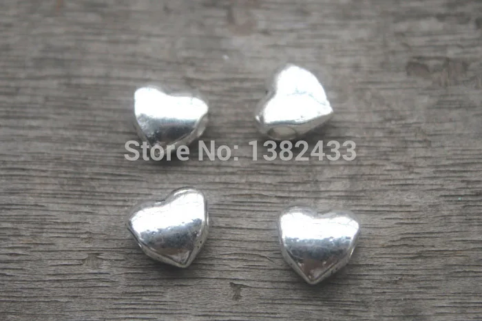 20 шт. -- бусины в форме сердца, античное тибетское серебряное сердце, бусины в форме сердца, Подвески из бисера/Подвески 11X11X7mm